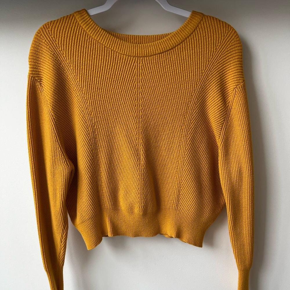 Mustard yellow thick Zara knit sweater